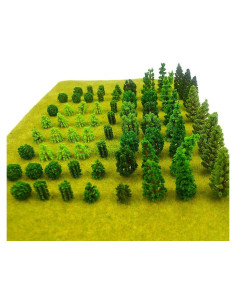 70 Árboles Modelo Miniatura MOMOONNON para Escenografía Verde
