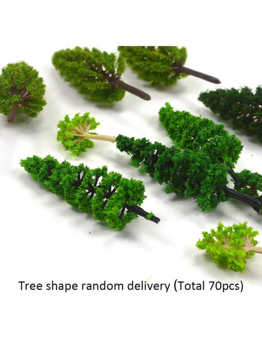 70 Árboles Modelo Miniatura MOMOONNON para Escenografía Verde