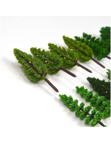 70 Árboles Modelo Miniatura MOMOONNON para Escenografía Verde