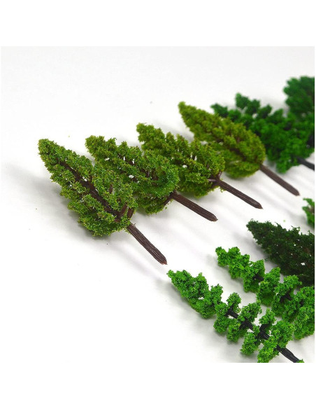 70 Árboles Modelo Miniatura MOMOONNON para Escenografía Verde