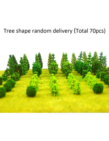 70 Árboles Modelo Miniatura MOMOONNON para Escenografía Verde