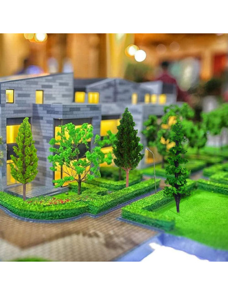 70 Árboles Modelo Miniatura MOMOONNON para Escenografía Verde