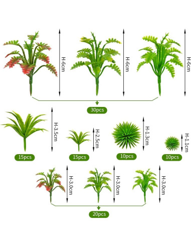100 Árboles Miniatura MOMOONNON para Diorama y Ferrocarril