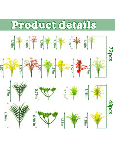 120 Árboles Miniatura Tropical Sosation para Diorama 3-6 cm 2