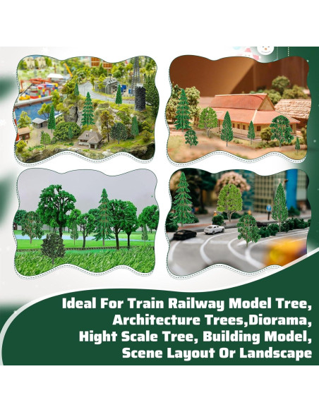 42 Mini Árboles de Plástico DIVINA VITAE 3.05-16 cm Verde