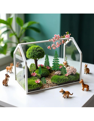 42 Mini Árboles de Plástico DIVINA VITAE 3.05-16 cm Verde