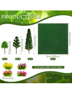 Set de 55 Piezas de Árboles y Césped Artificial Canlierr 2