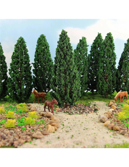 Árboles en Miniatura MANGOUSONG 10 Piezas 16 cm Verde Árboles en Miniatura MANGOUSONG 10 Piezas 16 cm Verde