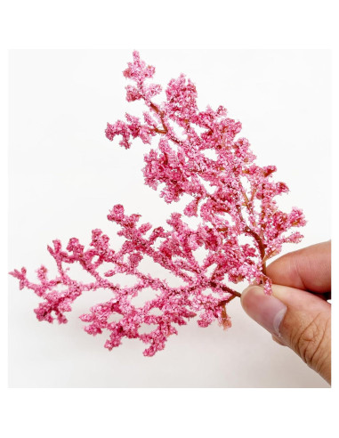 Cayway Mini Árboles Rosa para Dioramas y Ferrocarriles