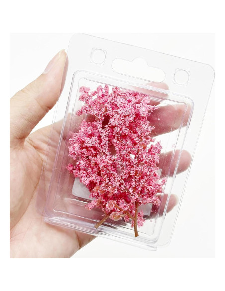 Cayway Mini Árboles Rosa para Dioramas y Ferrocarriles