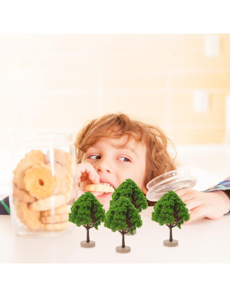 ARTIBETTER 4pcs Árboles Falsos Miniatura 7x4.5cm Jardín