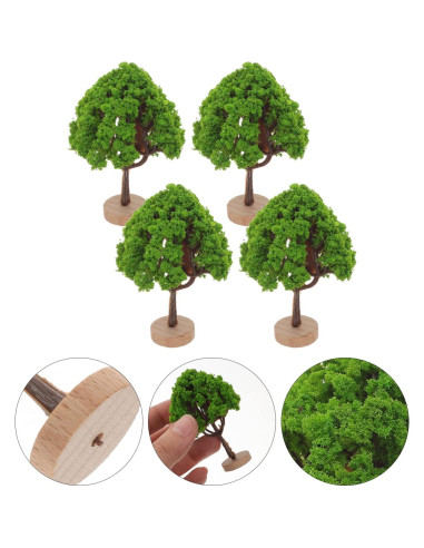 ARTIBETTER 4pcs Árboles Falsos Miniatura 7x4.5cm Jardín