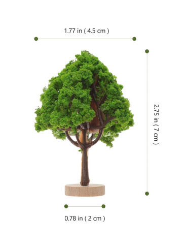 ARTIBETTER 4pcs Árboles Falsos Miniatura 7x4.5cm Jardín