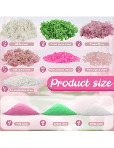 Kit de Escenario Rosa QUOZUO 10 Accesorios Jardín Mini 2