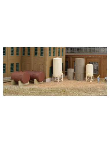 Tanques de Almacenamiento Modulares Walthers Cornerstone Escala N - 6 Piezas