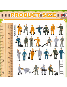 Figuras Miniatura Tren 27 Pcs Namalu 1:87 Plástico 2