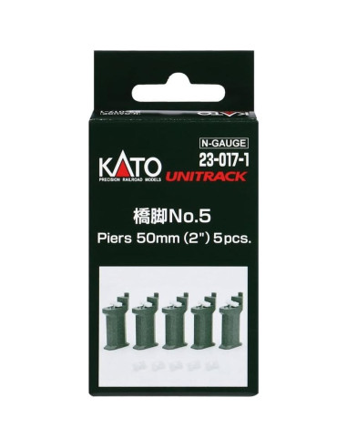 Patas de Puente KATO N Gauge 23-017-1, Paquete de 5