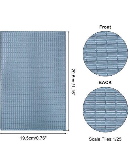 Tejas de Techo Miniatura MECCANIXITY PVC Gris Oscuro 4 Pzas