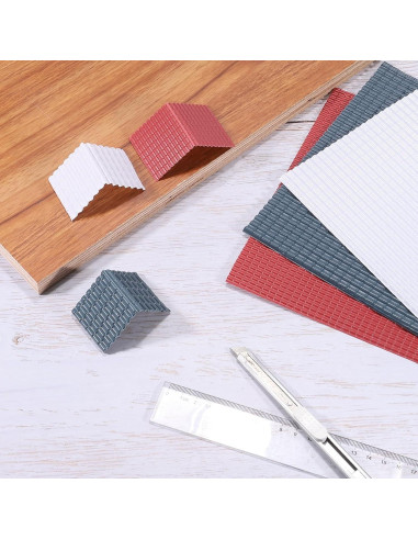 Tejas de Techo Miniatura MECCANIXITY PVC Gris Oscuro 4 Pzas