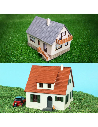 Tejas de Techo Miniatura MECCANIXITY PVC Gris Oscuro 4 Pzas