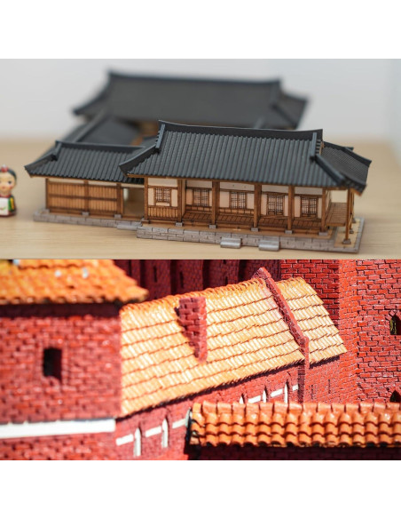 Tejas de Techo Miniatura MECCANIXITY PVC Gris Oscuro 4 Pzas