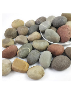 Piedras de río naturales SHIZWU 2-3" color mixto 18kg