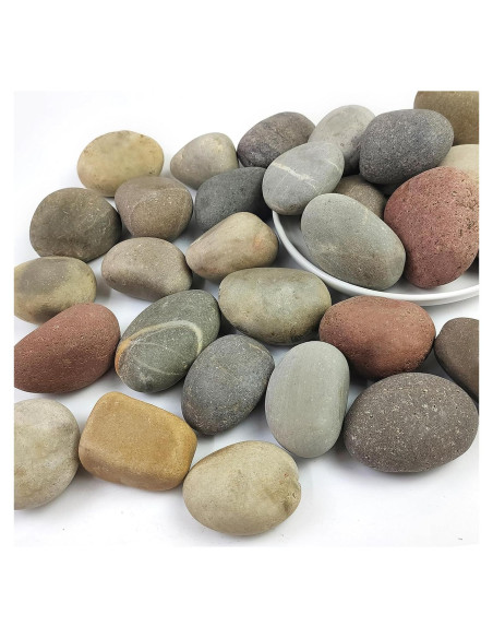 Piedras de río naturales SHIZWU 2-3" color mixto 18kg