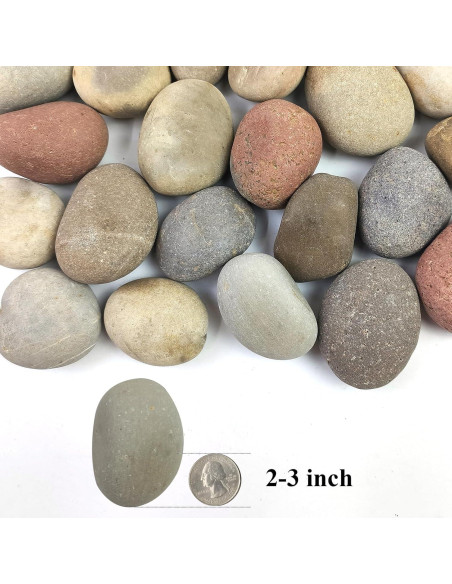 Piedras de río naturales SHIZWU 2-3" color mixto 18kg