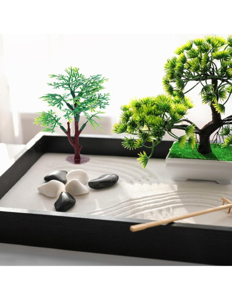 12 Árboles Miniatura de Plástico Verde para Dioramas 8.8 cm