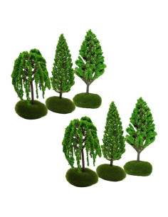 6 Árboles Miniatura ARTIBETTER para Modelos de Paisaje 12.5cm