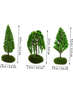 6 Árboles Miniatura ARTIBETTER para Modelos de Paisaje 12.5cm 2