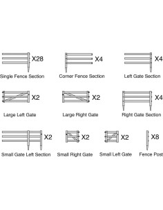 Valla de Granja Escala HO Walthers SceneMaster 3 Rieles 2