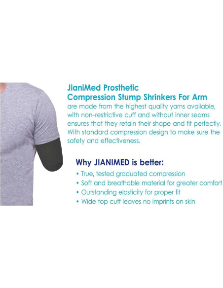 Reductor de muñón protésico JianiMed XL compresión 20-30 mmHg