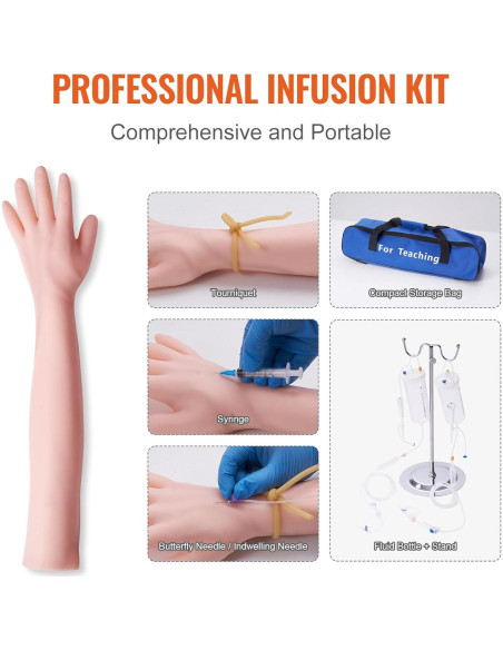 Kit de Práctica IV VEVOR para Flebotomía con Soporte