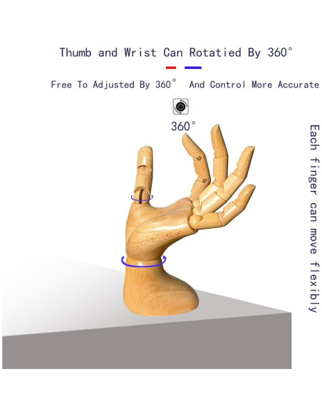 Maniquí de Mano Articulada de Madera Tian Fang 19 cm