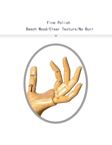 Maniquí de Mano Articulada de Madera Tian Fang 19 cm