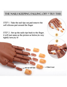 Mano de Práctica para Uñas Acrílicas L-Bulice con 100 Consejos 2