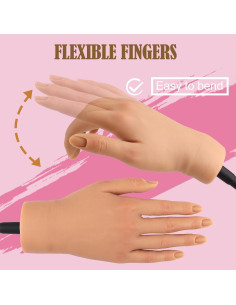 Mano de Práctica de Silicona TGIRL para Uñas Acrílicas 2