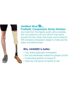Reductores de muñón protésico JianiMed L/XL 40 cm compresión 2