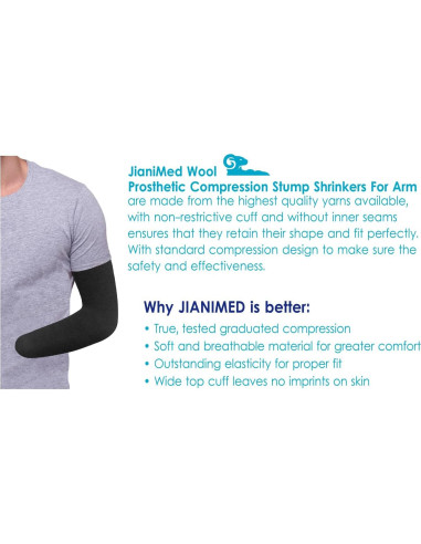 Reductor de muñón protésico JianiMed L/XL compresión 20-30 mmHg