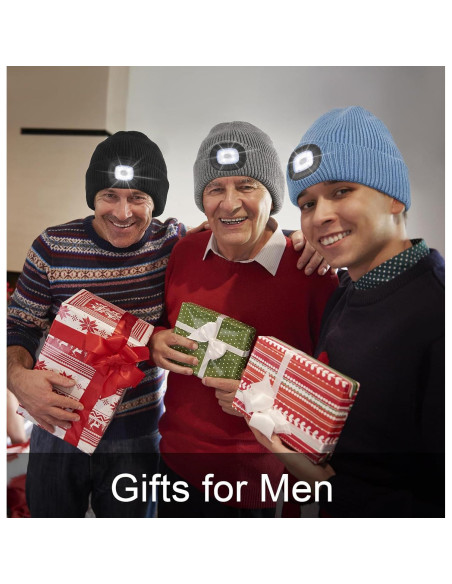 Gorro de Forro Polar MELASA con LED Recargable USB Negro