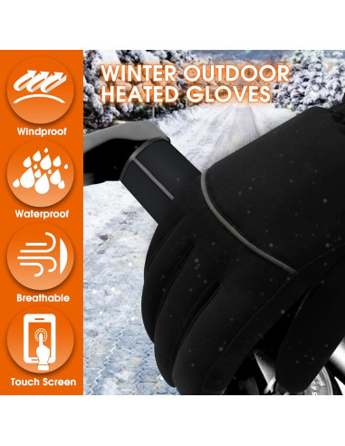 Guantes Térmicos Eléctricos GEMSTONEGO 4.5V Impermeables