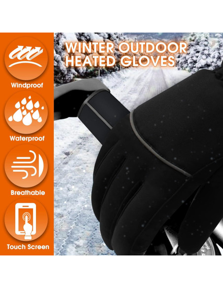 Guantes Térmicos Eléctricos GEMSTONEGO 4.5V Impermeables