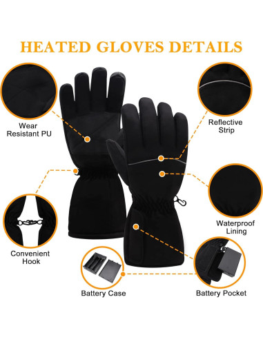 Guantes Térmicos Eléctricos GEMSTONEGO 4.5V Impermeables