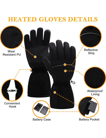 Guantes Térmicos Eléctricos GEMSTONEGO 4.5V Impermeables