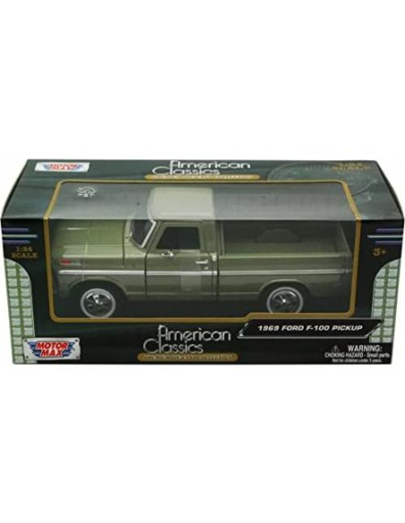 Diecast Ford F-100 1969 Motor Max 1:24 Verde 25.1 cm Diecast Ford F-100 1969 Motor Max 1:24 Verde 25.1 cm