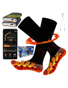 Calcetines Calentados ANSOZLEE Unisex Recargables 5000mAh