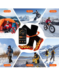 Calcetines Calentados ANSOZLEE Unisex Recargables 5000mAh 2