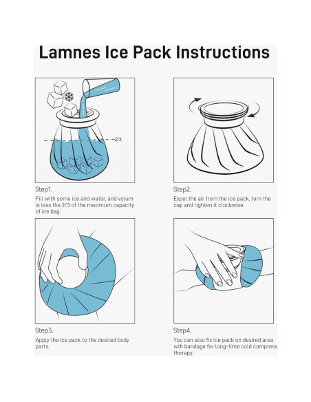 Bolsa de Hielo Reutilizable Lamnes 22,86 cm Terapia Fría y Caliente