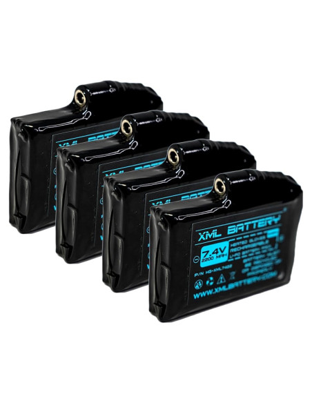 Paquete de 4 Baterías Recargables 7.4V 2200mAh para Guantes
